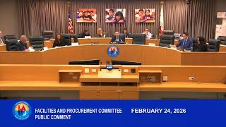 February 24, 2026 - 3:00pm Facilities And Procurement Committee