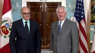 Secretary Tillerson meets with Peruvian Foreign Minister Mendoza