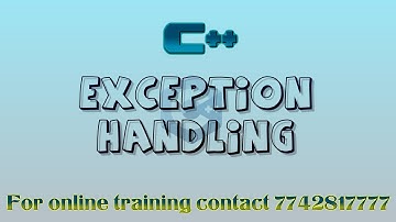 exception handling in c++ in hindi