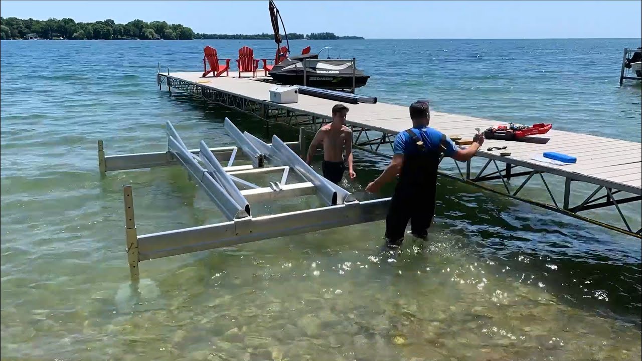 Time Lapse of a Basta Boat Lift Assembly YouTube