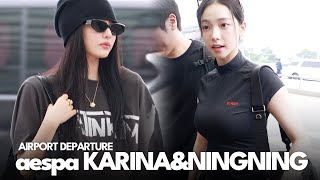 에스파 카리나·닝닝, 인천공항 출국 | aespa KARINA&amp;NINGNING Airport Departure