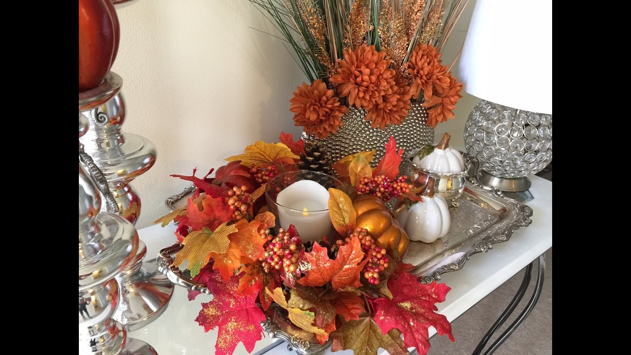 Dollar Tree Traditional Fall Floral Centerpiece YouTube