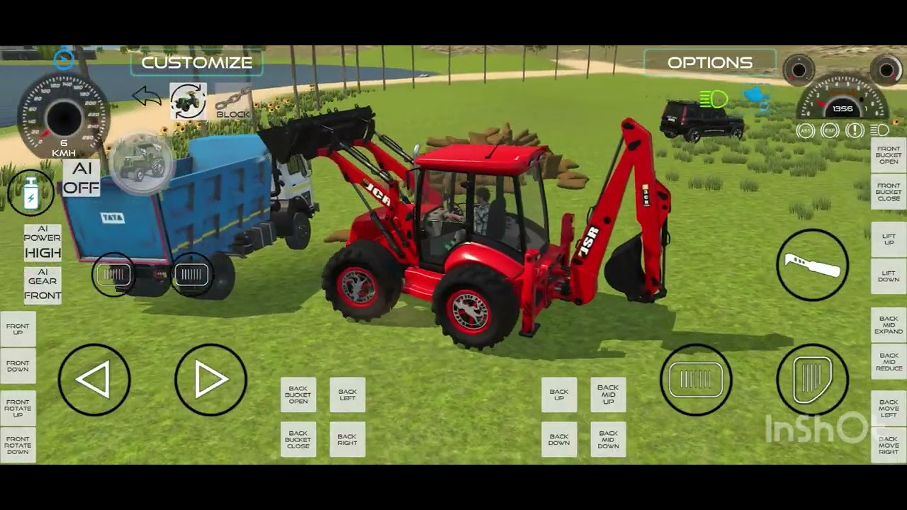Driv JCB and Uploading OLStone FromDumperTruck in Game 