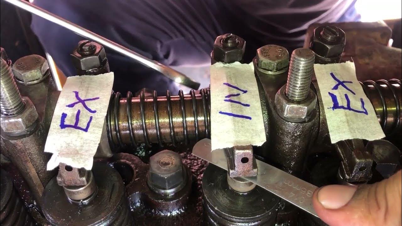 Valve lash adjustment .firing order 1342 4-cylinder Diesel engine