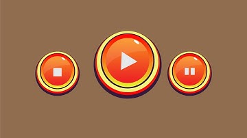 How to make Game button in Adobe Illustrator / Game UI Design / ui design / game ui design tool