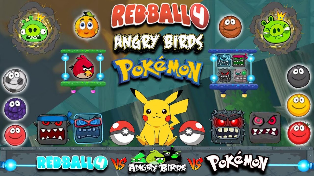 'FUSION' - Pikachu Ball, Angry Bird ball, The Big Piggy Boss, All 8 Balls Fights The Boss.