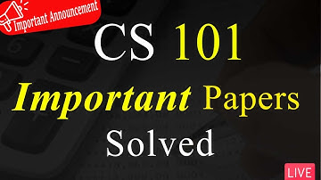 CS101 Final Term Solved Past Paper | Final Term Preparation | Junaid Files | VU Mentor #cs101