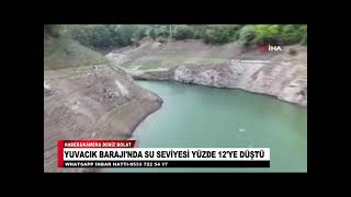 Yuvacik Barajinda Su Sevi̇yesi̇ Yüzde 12Ye Düştü