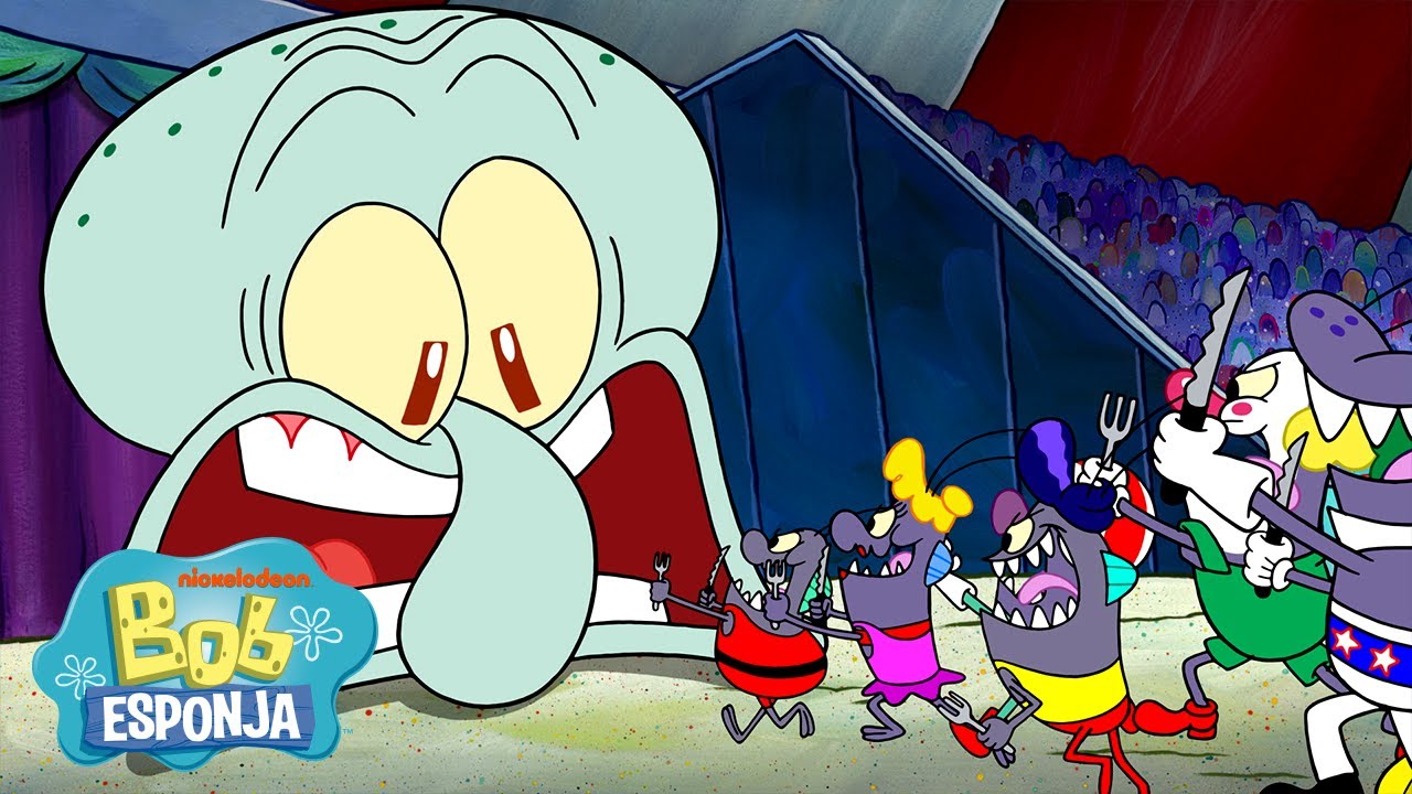 Bob Esponja | ¡Todas las veces que la casa de Calamardo a tenido plagas! | Bob Esponja en Español