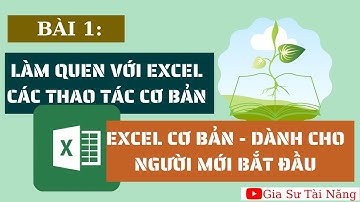 Excel cơ bản - Bài 1: Các thao tác cơ bản trong excel | Gia sư Tài Năng