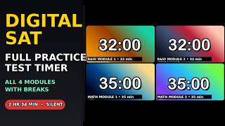 Full Digital SAT Practice Test Timer ⏱️ All 4 Modules | Silent with Section Chimes | No Mid-Roll Ads screenshot 4