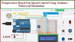 Temperature Based Fan Speed Control Using Arduino | Tinkercad