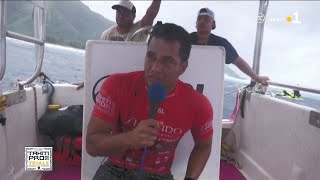 Mihimana Braye - Réactions après sa victoire auxc Trials Shiseido Tahiti Pro 2024