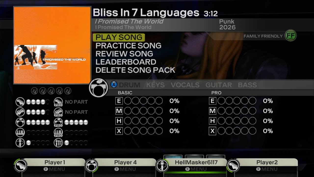 Rock Band 3 - I Promised the World - Bliss In 7 Languages [[Chart Preview]]