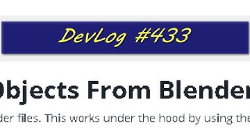 So question is can Unity use everything in a Blender scene? - Enchanted Lands Devlog #433
