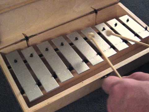 A Small Xylophone Built Into a Wooden Box