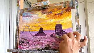 Palette Knife Painting | Monument Valley | Part 3