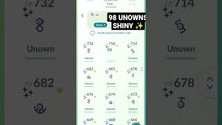 Almost 100 Shiny Unowns.. #pokemon #pokemongo #pokemonunite #shinypokemon #shiny #collection #store Almost 100 Shiny Unowns.. #pokemon #pokemongo #pokemonunite #shinypokemon #shiny #collection #store