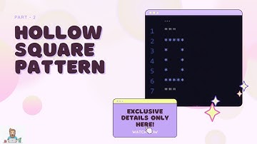 code 02 -Hollow Square Pattern | Star Patterns Using Python | techienik