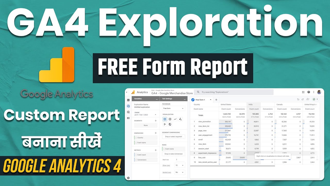 GA4 Exploration Report How To Create Custom Reports In Google 