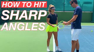 Short Cross Court Angle Forehand & Backhand Lesson with Former D1 Player Sara