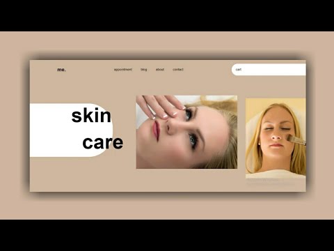 Skincare landing page design, HTML CSS JavaScript tutorial - YouTube