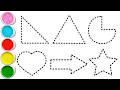 Shapes drawing for kids, Learn 2d shapes, colors for toddlers | Preschool Learning part - 1938