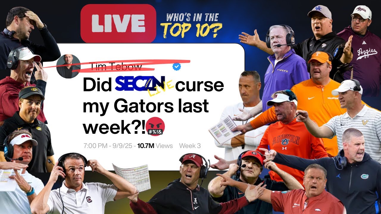 SECZN LIVE: Week 3 Rankings🔥 – Who's in Trouble?!?!