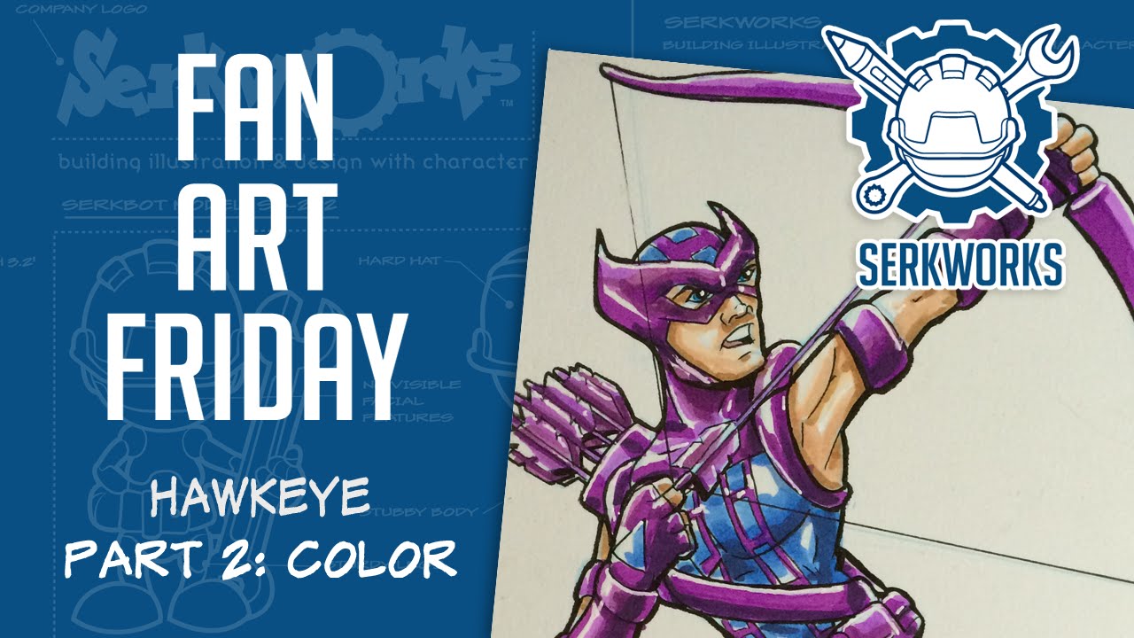Fan Art Friday: Hawkeye Part 2: coloring
