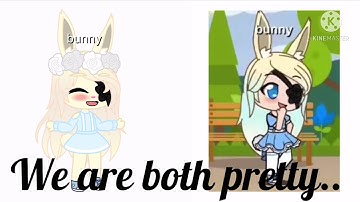 My piggy characters reacting to their old selves ...(I changed😬)