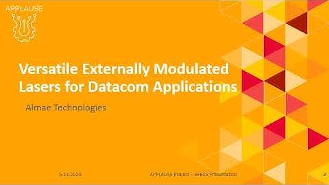 Research: Versatile Externally Modulated Lasers for Datacom Applications