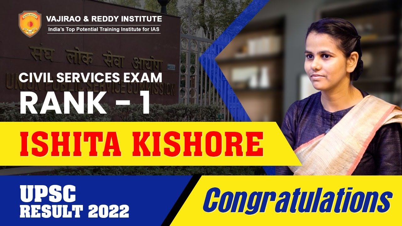 Ishita Kishore AIR 1 IAS Topper  UPSC Result 2022  Mock Interview  Vajirao  Reddy Institute