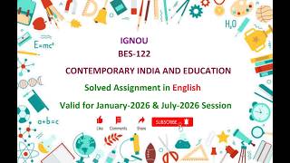 BES 122 SOLVED ASSIGNMENT in English | BES 122 Solved Assignment in English Jan 2026 & July 2026
