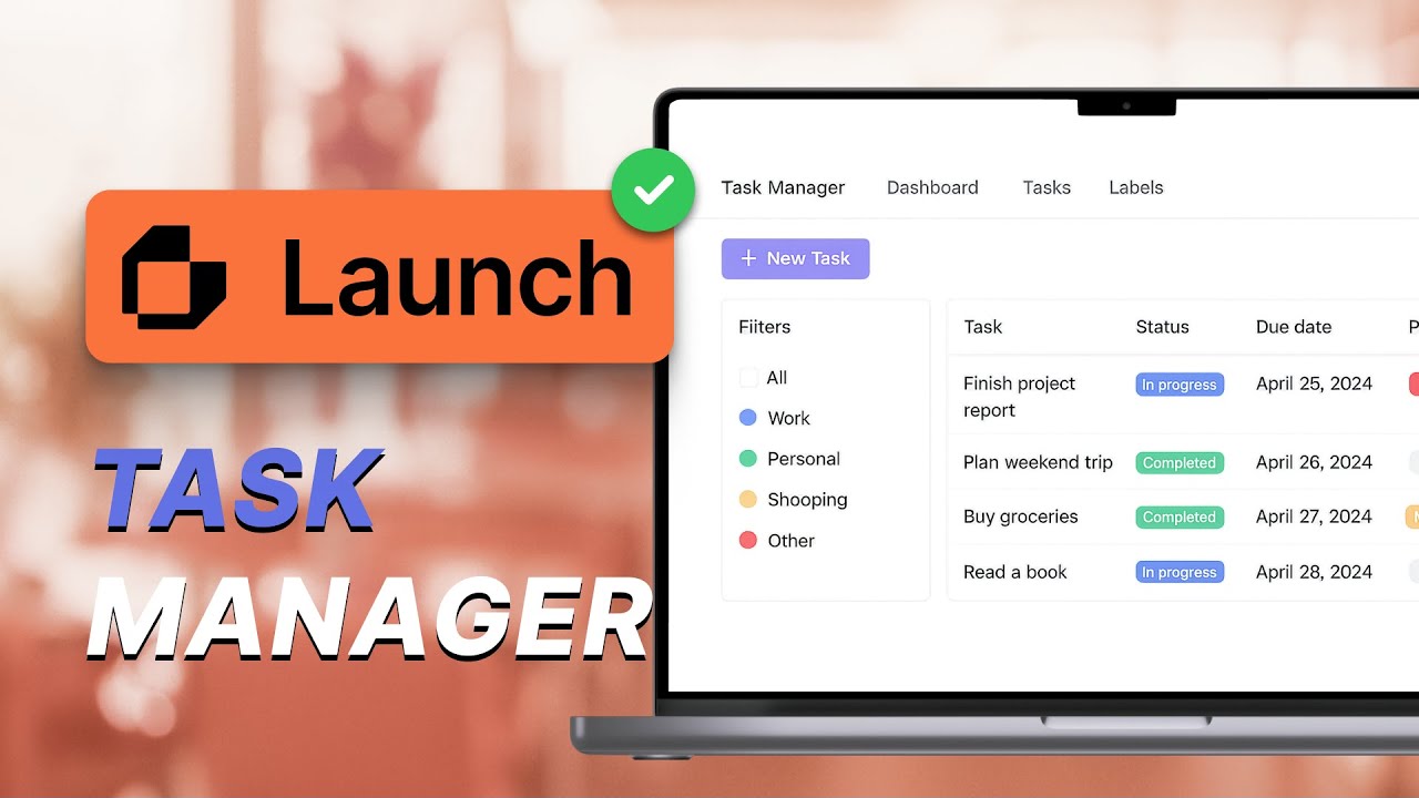 No-Code Task Manager App in Minutes | Built with Launch.today - YouTube