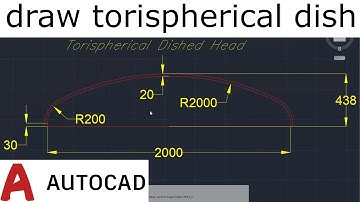 How to draw torispherical dish in AutoCAD
