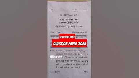 #👍b.ed 2nd year👍#Question paper#knowledge and curriculum#Gurugram university, haryana 2025