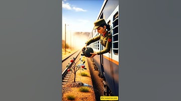 Lady Soldier saved An apple tree from drying up by watering it 😭 #ai #plants #save #water