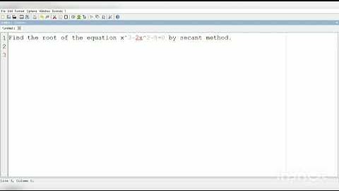SCILAB: Secant method