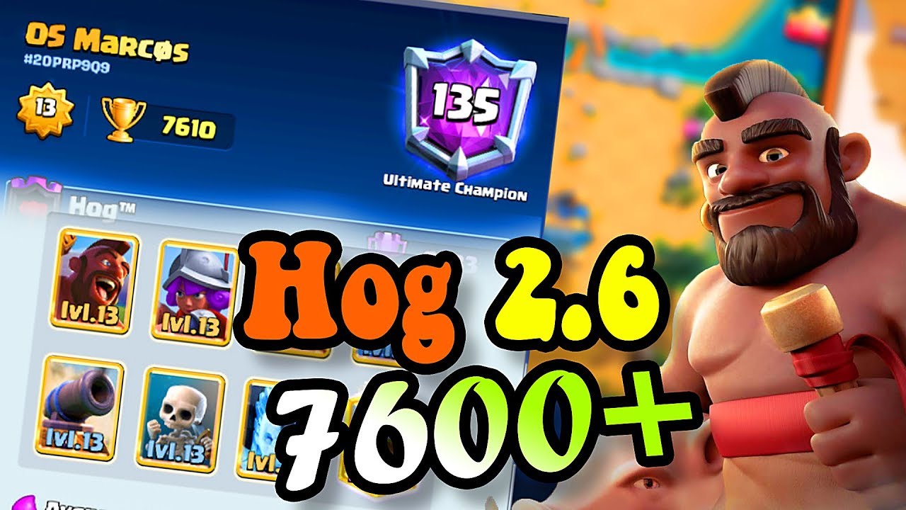2.6 Hog cycle 7600+ ð¥YersonCz Brother ð Clash Royale 2020 - YouTube
