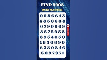 Can You Find 9908? 🔍🧠 #puzzle