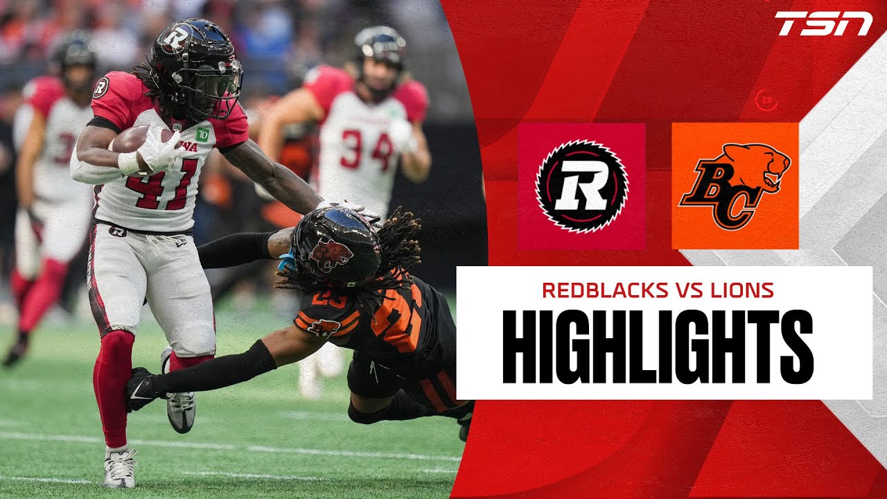 CFL WEEK 15 HIGHLIGHTS Redblacks vs. Lions YouTube