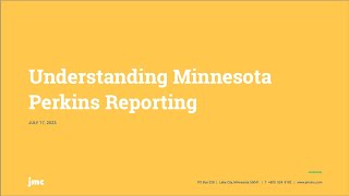 Understanding Minnesota Perkins Reporting