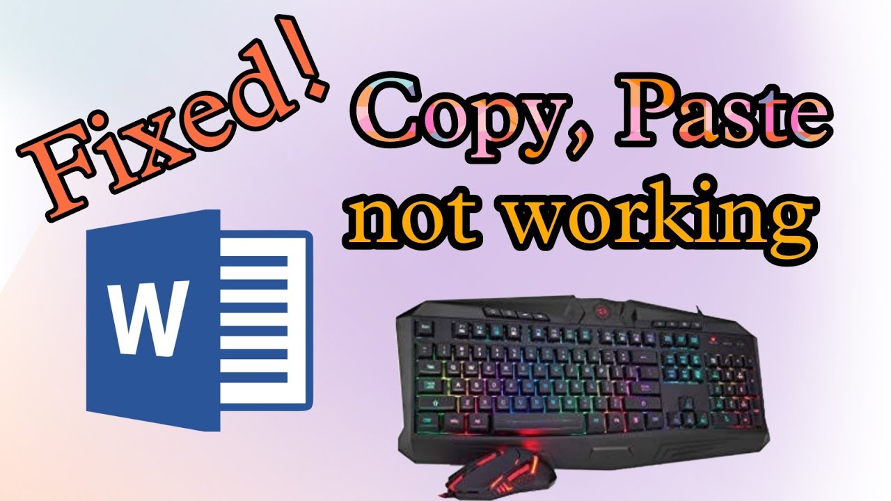How to fix Copy & Paste Shortcut Keys in Microsoft Word || - YouTube