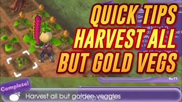 RUNE FACTORY 5 QUICK TIPS: How to Harvest All but Not Golden Veggies