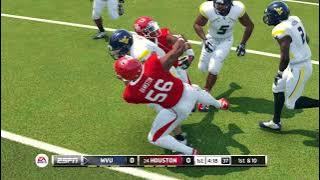 West Virginia Mountainers vs Houston Cougars - NCAA Football 14 - Updated to 2023 2024 Rosters