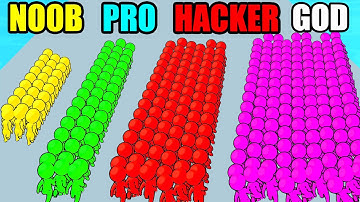 Runner Pusher - NOOB vs PRO vs HACKER vs GOD