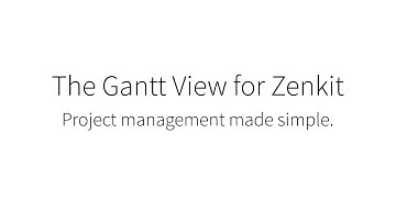 Gantt View for Zenkit
