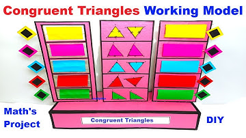 congruent triangles working model - maths projects - diy - tlm - craftpiller