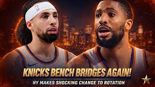 Knicks BENCH Mikal Bridges AGAIN! Mike Brown Makes SHOCKING CHANGE To Rotation... | Knicks News