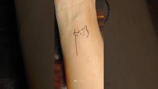 Cute Cat 🐾 Tattoo #shorts #kitten #youtubeshorts #omairdesigner